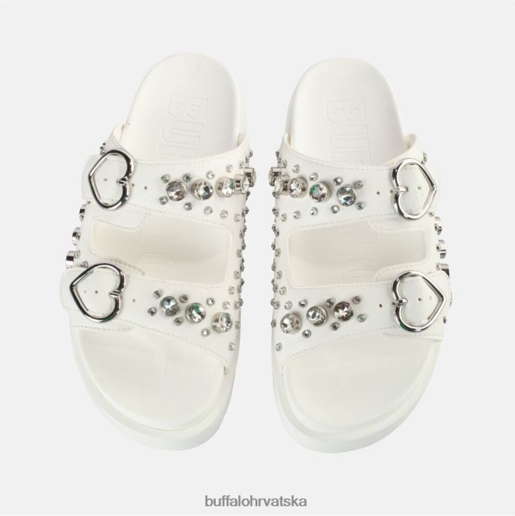 prljavo bijela Buffalo eve heart platform slide vegan |slajdova TDD6T409